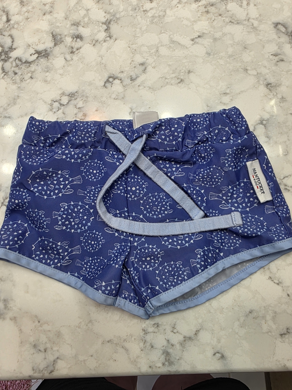 Nantucket Kids Blowfish print swim trunks